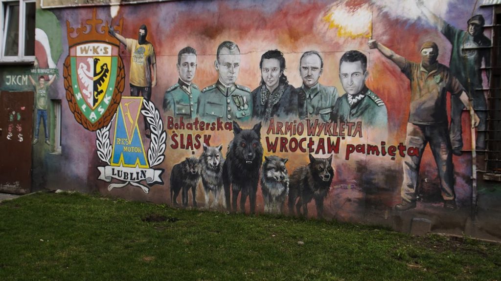 mural przy ulicy Roosevelta. Wrocław. Bohaterowie Armii Wyklętej