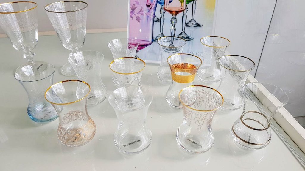 crystalex szkło, szklaneczki do herbaty po turecku
