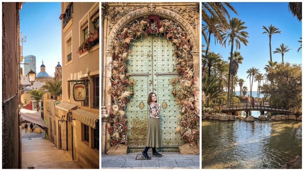 Alicante - uliczka, drzwi i palmy