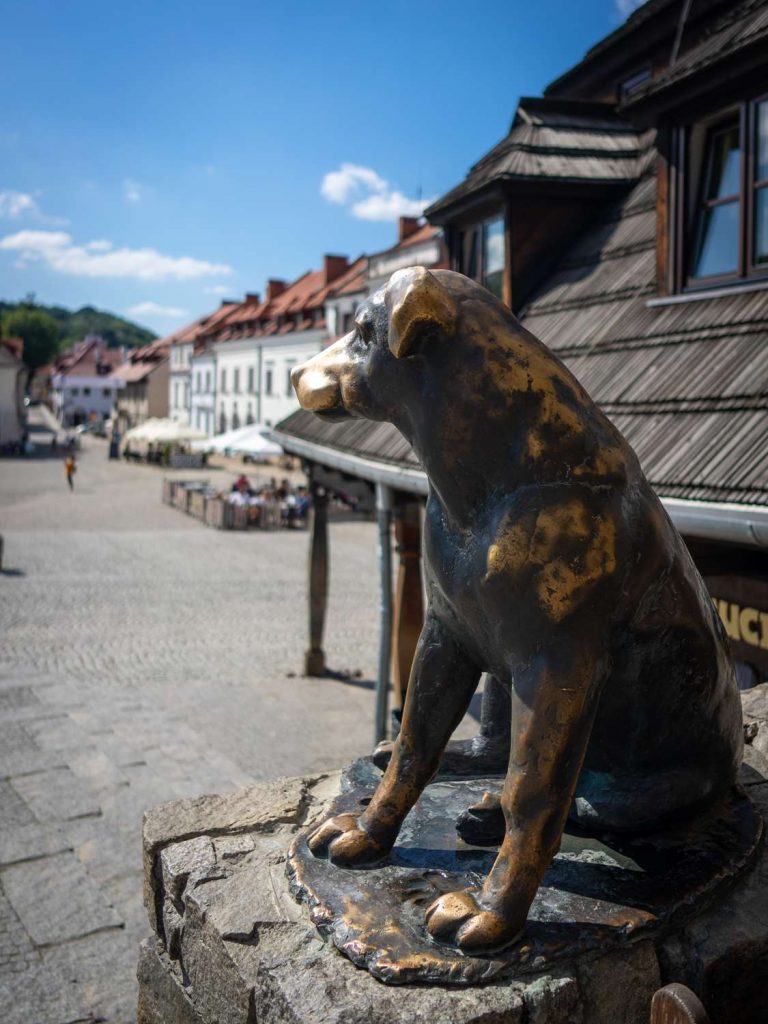 Rynek w Kazimierzu Dolnym - pomnik psa